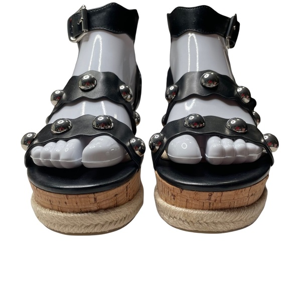 Marc Fisher Faythe Studded Cork Espadrille Wedges size 7.5 M new - Picture 4 of 14